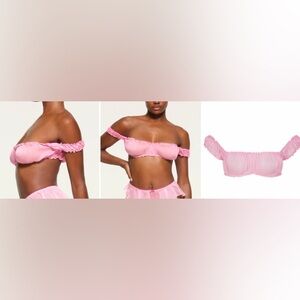 SKIMS Romance Crop Top intimate, Bubble Gum color, AP-SQN-1435, size 3X